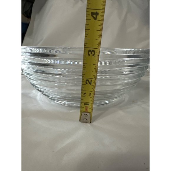 Vintage 1938-43 discontinued Anchor Hocking clear Manhattan 5 pc berry bowl set - Picture 9 of 9